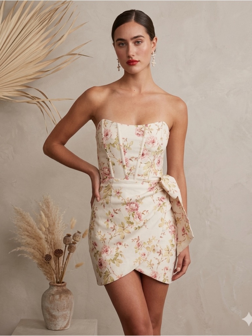 V. Chapman Nasturtium Corset Mini Dress Carmel Valley Rose NWT
